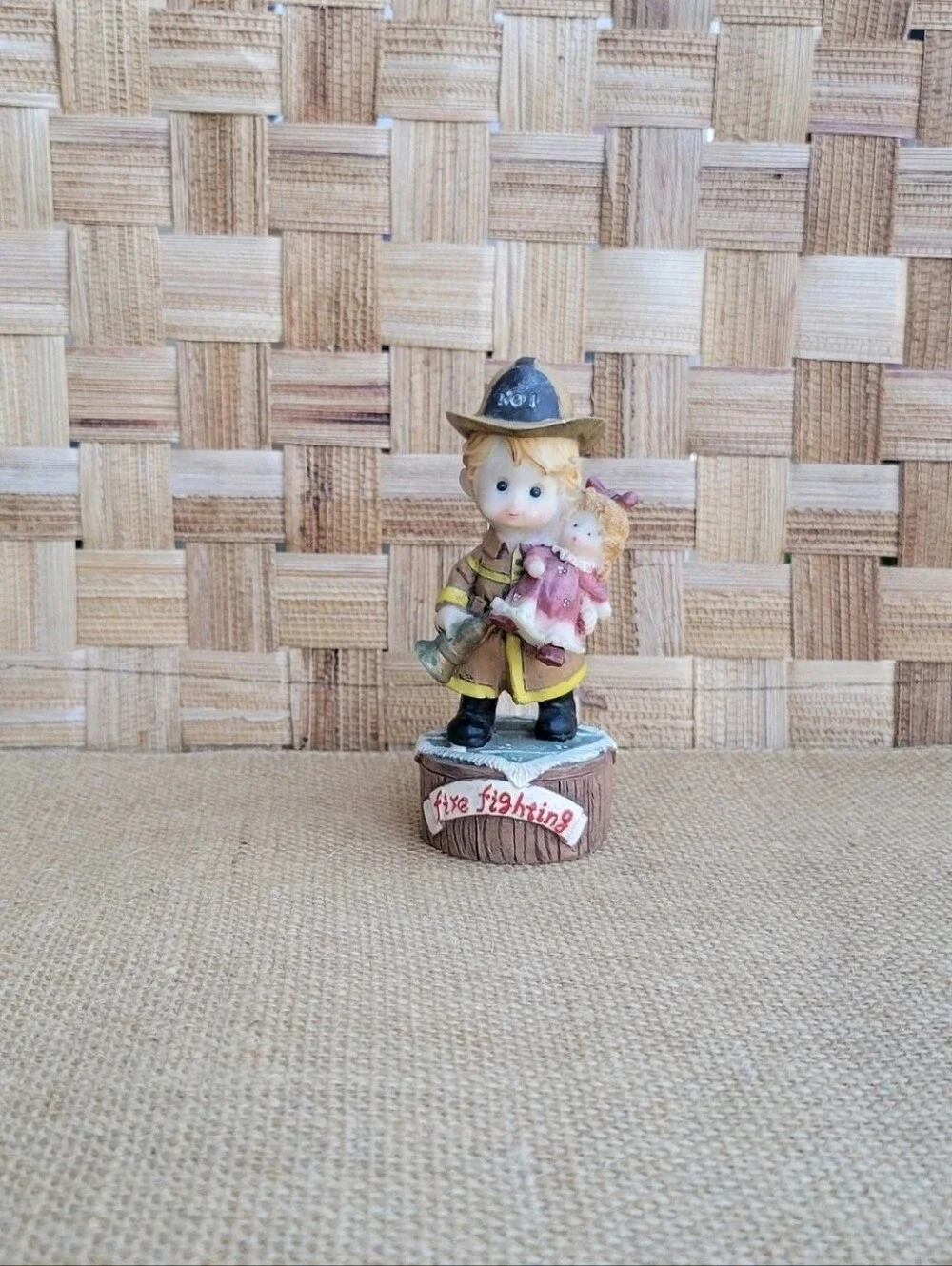 VINTAGE FIREFIGHTER FIGURINE BY TURTLE KING CORP.